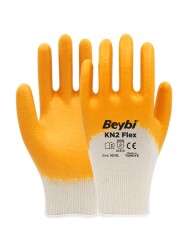 Beybi Nitril PMK KN2 Flex 9 Beden Nitril Kaplı Pamuk Eldiven (3121x)¾ Nitril Kaplıdır - 1