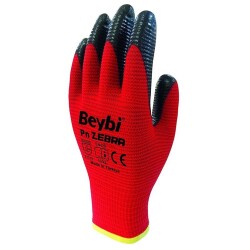 Beybi Nitril PMK PN5 Kırmzı Siyah 9 Beden 12li Paket - 1