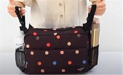 Boubou BSO-1001 Bebek Arabası Organizer Çanta Siyah Puantiyeli - 2