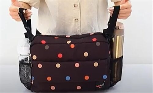 Boubou BSO-1001 Bebek Arabası Organizer Çanta Siyah Puantiyeli - BOUBOU (1)