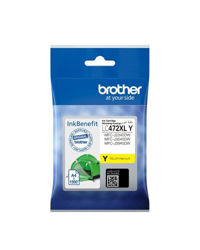 Brother LC472XLY Yellow Sarı Kartuş MFC-J2340-J3540-J3940 1.500 Sayfa - 1