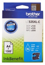 Brother LC535XLC Cyan Mavi 1.300 Sayfa Kartuş DCP-J105 MFC-J200 - 1