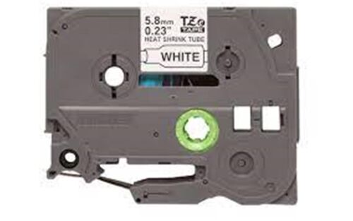 Brother P-Touch HSE-231 12 mm Beyaz Üzerıne Sıyah Isı ile Daralan Laminasyonlu Etiket - 1
