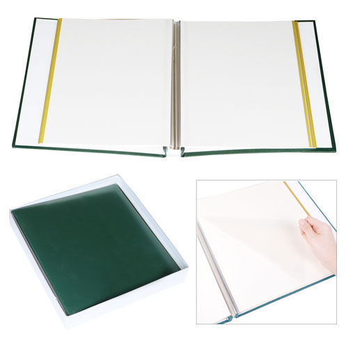 Büyük Yeşil Yapışkanlı Deri Fotoğraf Albümü - 26.5 x 29 cm - OFİSOMİ (1)