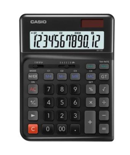 Casio DE-12E-BK Siyah 12 Hane Masa Üstü Ergonomik Tuşlu Hesap Makinesi - CASIO (1)