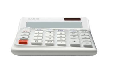 Casio DE-12E-WE Beyaz 12 Hane Masa Üstü Ergonomik Tuşlu Hesap Makinesi - 1