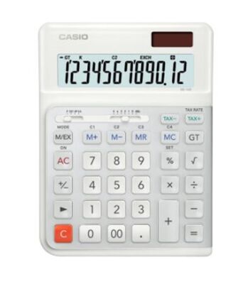 Casio DE-12E-WE Beyaz 12 Hane Masa Üstü Ergonomik Tuşlu Hesap Makinesi - 2
