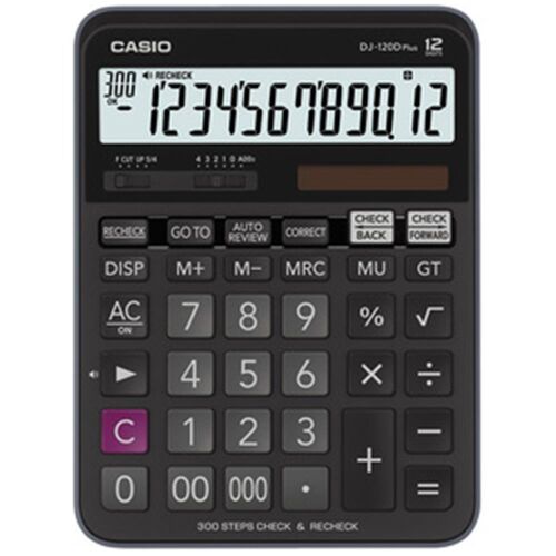 Casio DJ-120D Plus İşlem Kontrollü 12 Hane Masa Üstü Hesap Makinesi - 1
