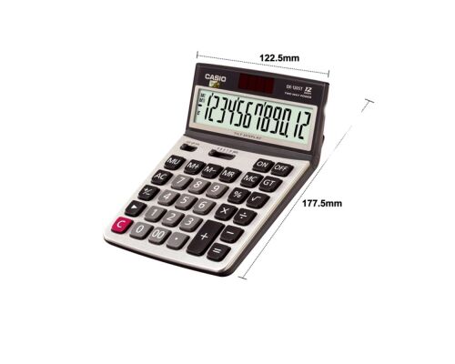 Casio DX-120ST 12 Hane Oynar Başlıklı Masa Üstü Hesap Makinesi - 1