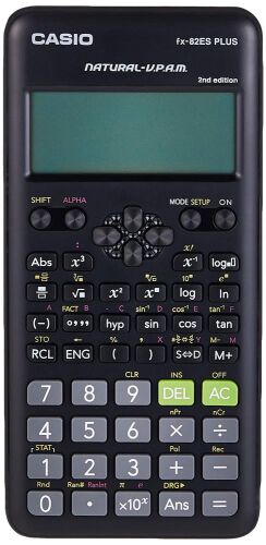 Casio FX-82ES Plus Siyah Bilimsel Fonksiyonlu Hesap Makinesi 2.Versiyon - CASIO
