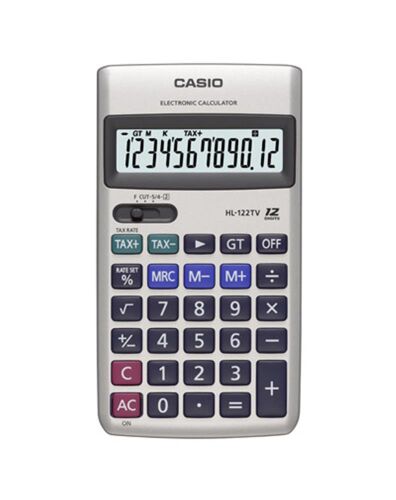 Casio HL-122TV 12 Hane Cep Tipi Hesap Makinesi - CASIO