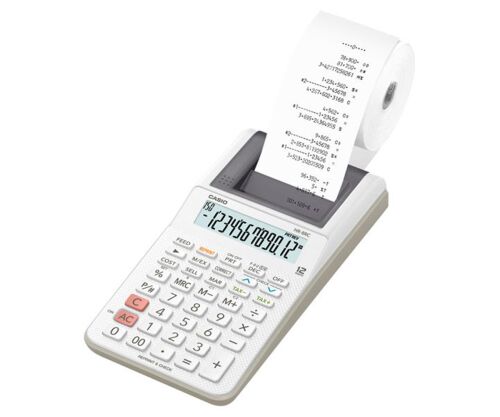 Casio HR-8RC-WE 12 Hane Beyaz Şeritli Hesap Makinesi - CASIO