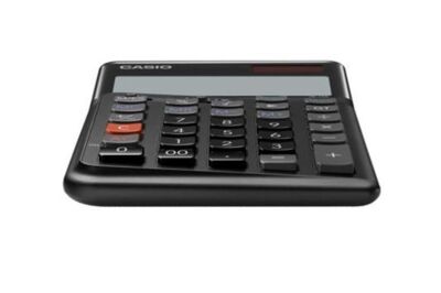 Casio JE-12E-BK Siyah 12 Hane Masa Üstü Ergonomik Tuşlu Hesap Makinesi - 1