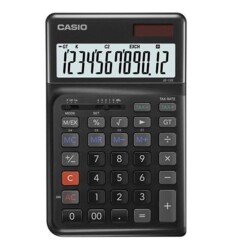 Casio JE-12E-BK Siyah 12 Hane Masa Üstü Ergonomik Tuşlu Hesap Makinesi - 2