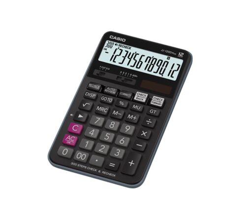 Casio JJ-120D Plus İşlem Kontrollü 12 Hane Masa Üstü Hesap Makinesi - CASIO