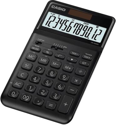 Casio JW-200SC-BK 12 Hane Siyah Masa Üstü Hesap Makinesi - 1