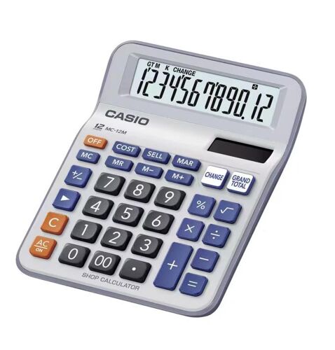 Casio MC-12M-W 12 Hane Masa Üstü Hesap Makinesi - CASIO