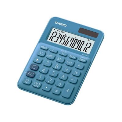 Casio MS-20UC-BU 12 Hane Mavi Masa Üstü Hesap Makinesi - 1