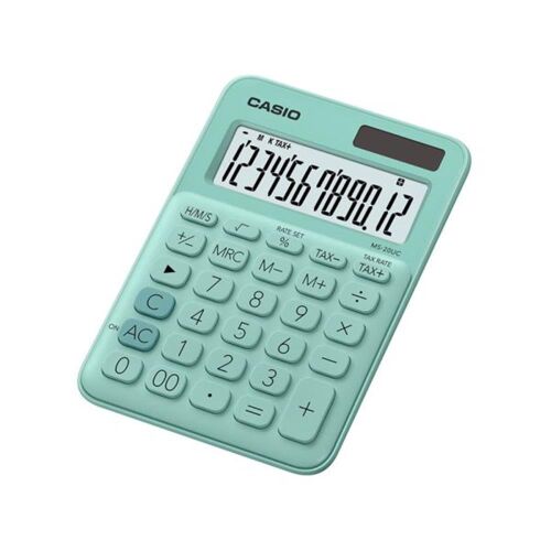 Casio MS-20UC-GN 12 Hane Yeşil Masa Üstü Hesap Makinesi - CASIO