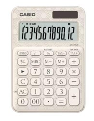Casio MS-20UC-JWE 12 Hane Beyaz Desenli Masa Üstü Hesap Makinesi - 1