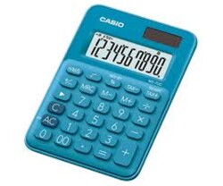 Casio MS-7UC-BU 10 Hane Mavi Masa Üstü Hesap Makinesi - 1