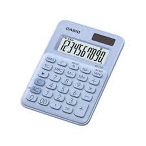 Casio MS-7UC-LB 10 Hane Açık Mavi Masa Üstü Hesap Makinesi - CASIO