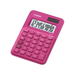 Casio MS-7UC-RD 10 Hane Pembe Masa Üstü Hesap Makinesi - 1