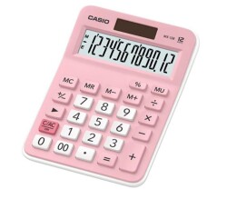 Casio MX-12B-PK Pembe 12 Hane Masa Üstü Hesap Makinesi - 1