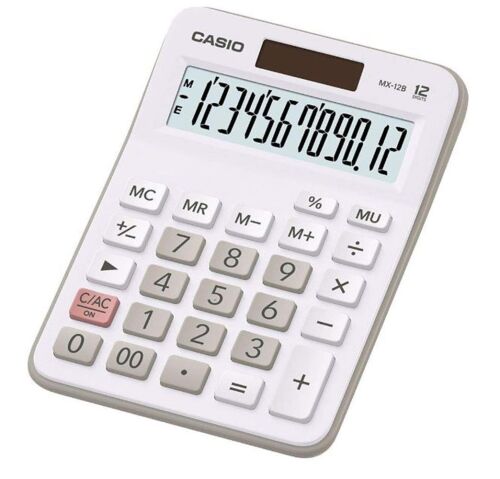 Casio MX-12B-WE Beyaz 12 Hane Masa Üstü Hesap Makinesi - CASIO