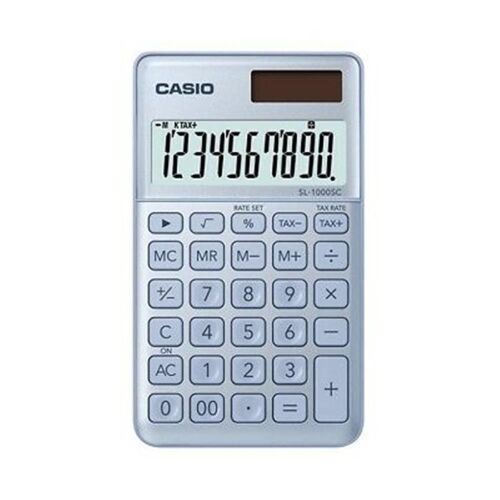 Casio SL-1000SC-BU Cep Tipi 10 Hane Mavi Hesap Makinesi - CASIO
