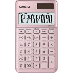 Casio SL-1000SC-PK Cep Tipi 10 Hane Pembe Hesap Makinesi - 1
