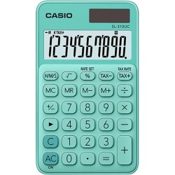 Casio SL-310UC-GN Cep Tipi 10 Hane Yeşil Hesap Makinesi - 1