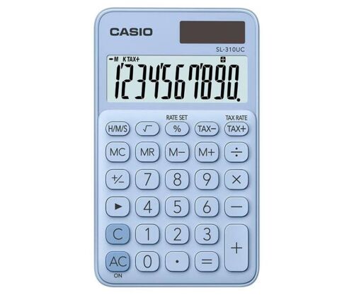 Casio SL-310UC-LB Cep Tipi 10 Hane Açık Mavi Hesap Makinesi - CASIO