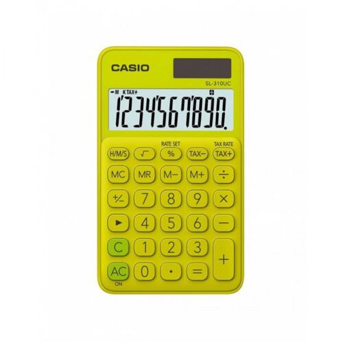 Casio SL-310UC-YG Cep Tipi 10 Hane Sarı Hesap Makinesi - 1