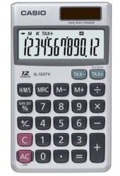 Casio SL-320TV-W-DP 12 Hane Cep Tipi Hesap Makinesi - 1