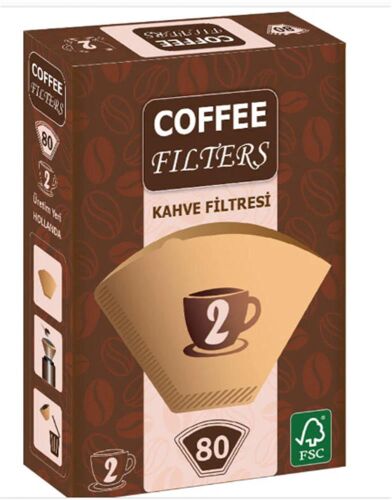 Coffee Filters Filtre Kahve Kağıdı 1x4 2 Numara 80li - 1
