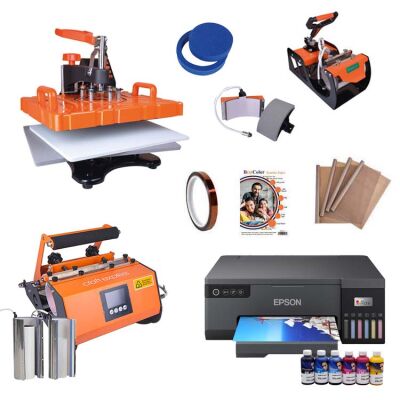 Combo Matara ve Termos Transfer Baskı Makine Seti - 1