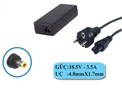 Compaxe CLH-306 Hp 65W 18.5V 3.5A 4.8-1.7 Notebook Adaptörü - 1