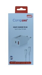 Compaxe CTA-350TT 35W 5V 3A PD-QC+ Type-C To Type-C Şarj Kablosu - 1