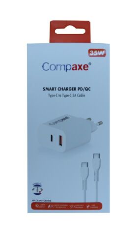 Compaxe CTA-350TT 35W 5V 3A PD-QC+ Type-C To Type-C Şarj Kablosu - COMPAXE
