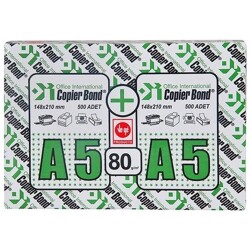 Copier Bond A5 Fotokopi Kağıdı 80gr-500 li (1 Koli 5 Paket) 5000 Yaprak - 1