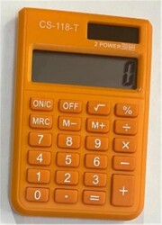 CSL CS-118-T Turuncu 8 Hane Cep Tipi Hesap Makinesi - 1