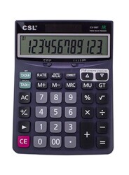 CSL CS-130T 12 Hane Masa Tipi İşlem Kontrollü Hesap Makinesi - 1