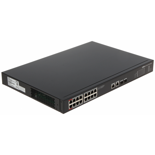 DAHUA PFS3220-16GT-240, 16 Port, GigaBit, PoE 240W, 2 Port GigaBit Uplink, 2 Port GigaBit Combo SFP, Yönetilemez, Rack Mount Switch - Dahua