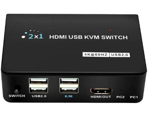Dark DK-AC-KVMHD01 2x HDMI 4x USB KVM SWITCH 4K-30 Hz - DARK