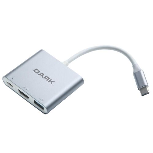 Dark DK-AC-U31X32 3in1 USB3.1 Type C Erkek-USB3.0-HDMI (4K UHD)-USB3.1 Type C Şarj - DARK