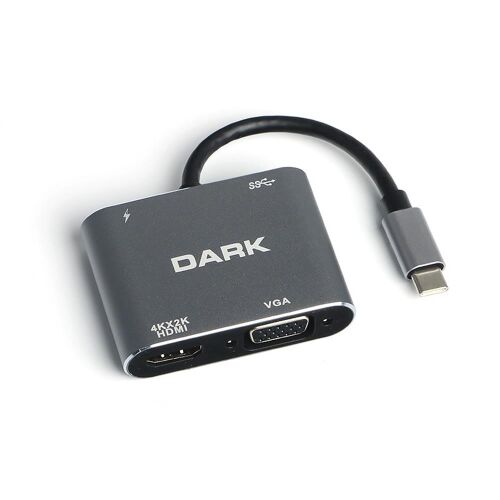 Dark DK AC U31XHDV USB 3.1 Type-C' den 4K UHD HDMI & VGA Dönüştürücü Adaptör - DARK