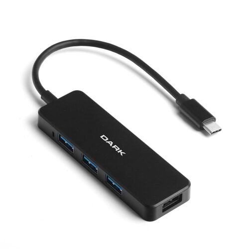 Dark DK-AC-USB31X41A Connect Master Type-C to 4 Port USB-A 3.0 HUB - DARK