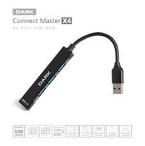 Dark DK AC USB34A 4 Port USB HUB USA-A 1XUSB-A3.0 3XUSB-A2.0 - 1