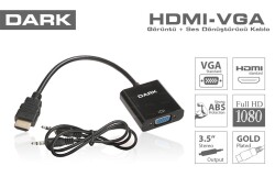 Dark DK HD AHDMIXVGA HDMI TO VGA ve SES Aktif Dijital-Analog Dönüştürücüsü - 1
